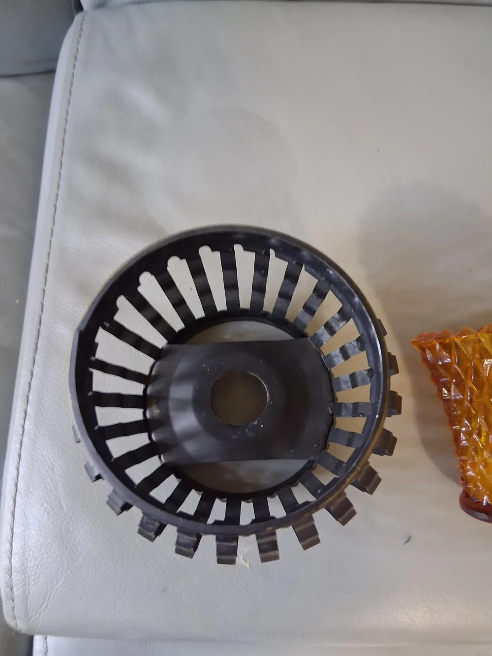 Set Of 4 Vintage Homco Crimped Metal Cage Candle Holders